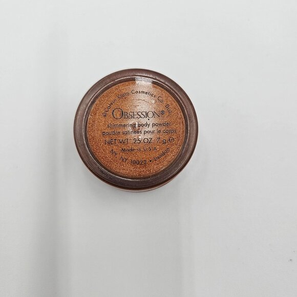 VTG Calvin Klein Obsession SHIMMERING BRONZING POWDER .25oz jar - Picture 1 of 4